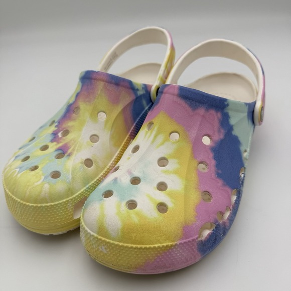 CROCS Other - Crocs Classic Clog Tie Die Multi Blue Yellow White Men's Size 11 Women's 13